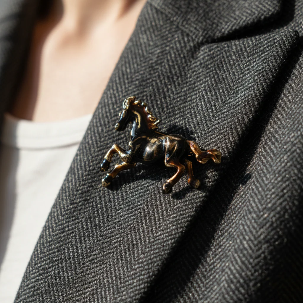 Bijou broche Jappeloup