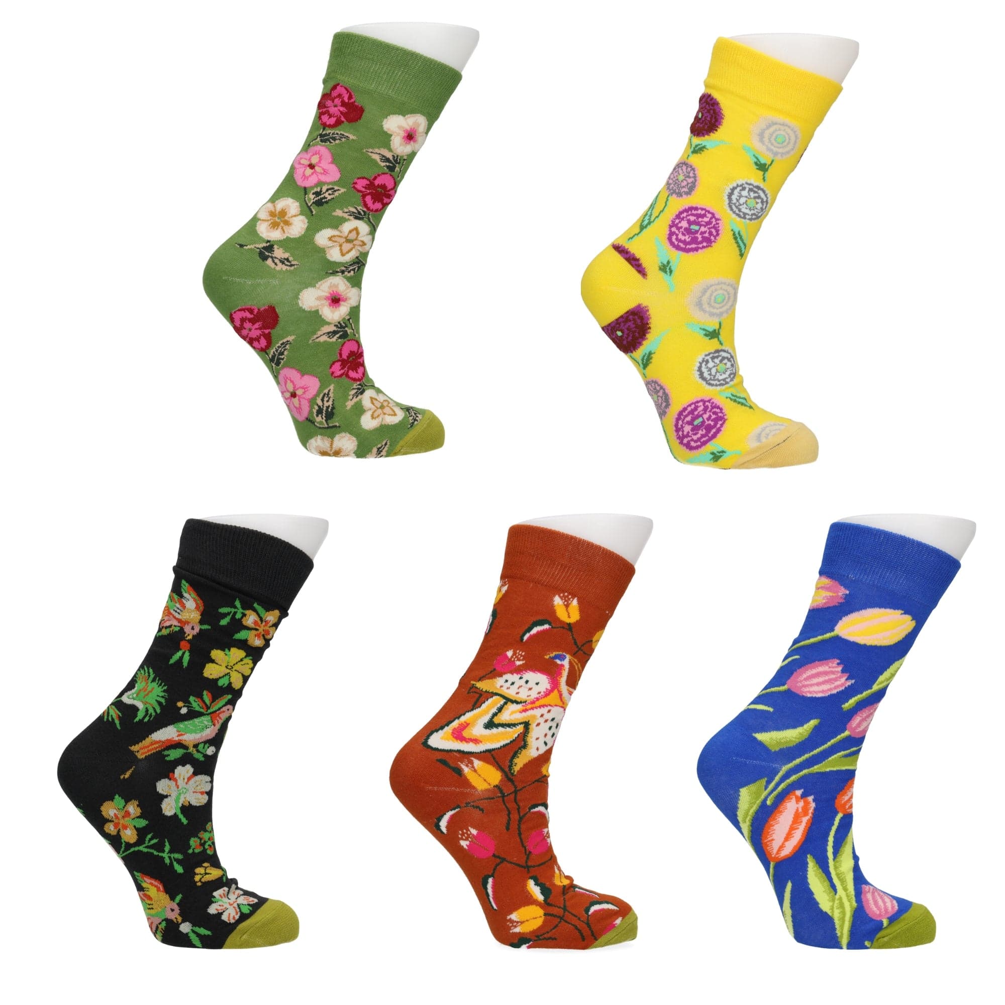 Chaussettes en lot de 5 paires Fleuries